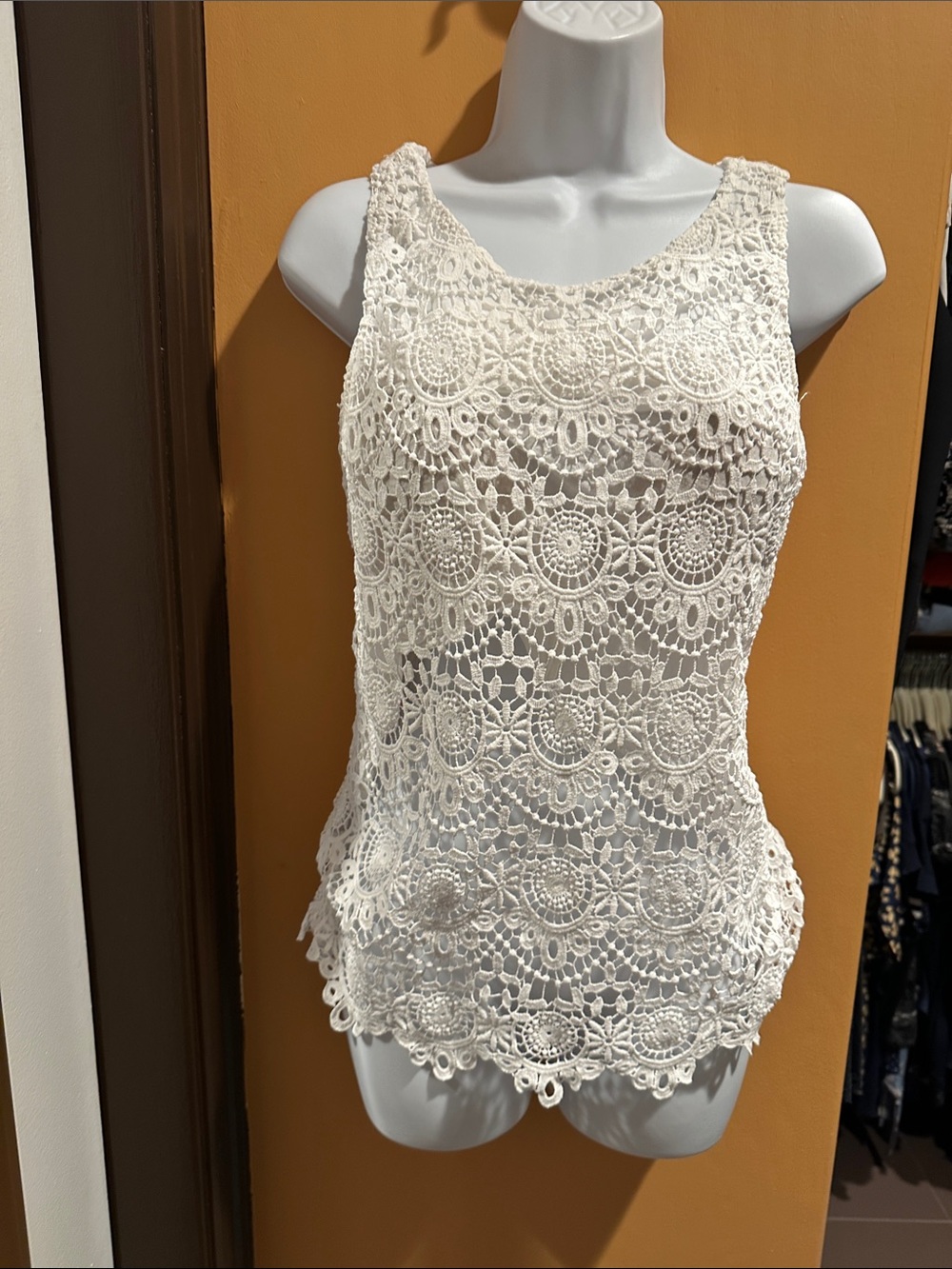 Lilly Pulitzer Target Collab White Crochet Lace Top